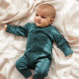 Rib Strampler "Eli" dark green – Bild 6