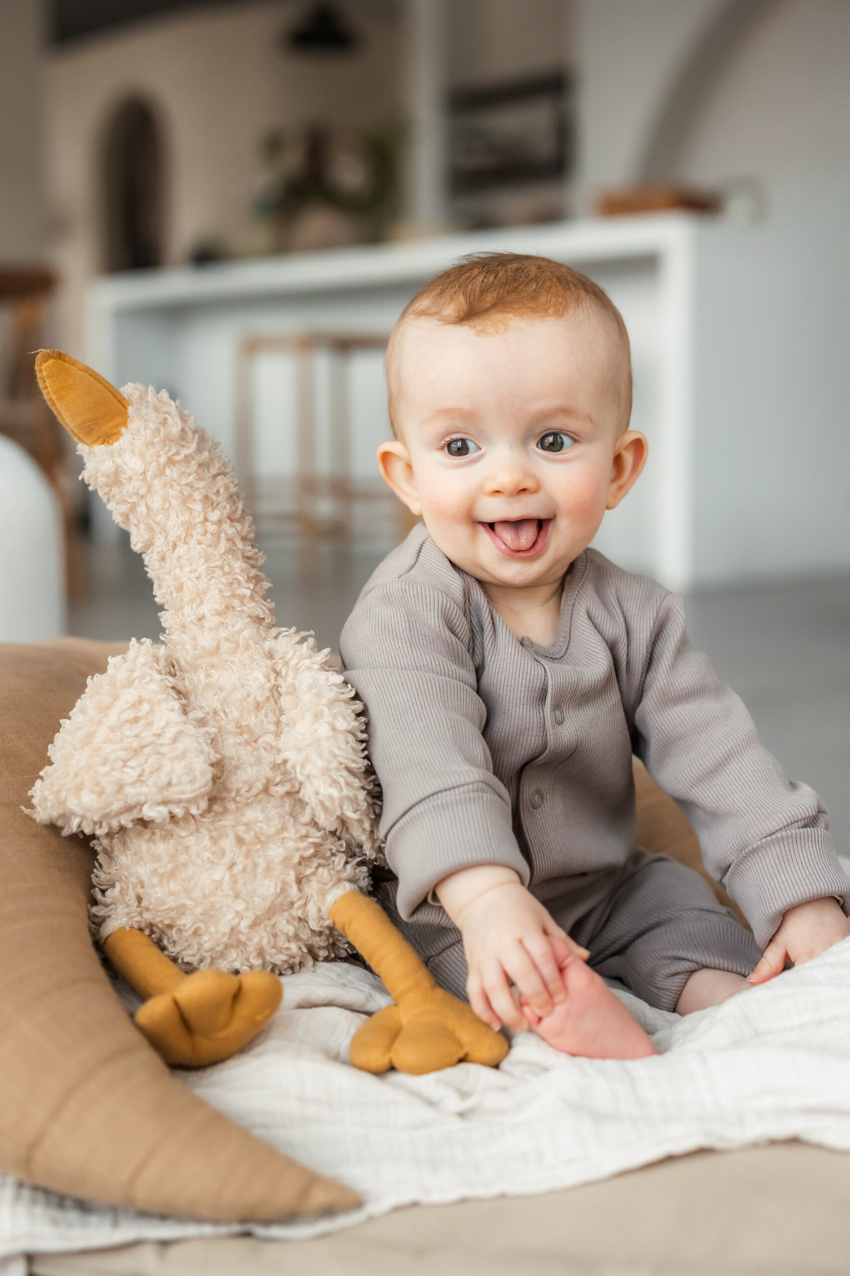 Rib Strampler "Eli" taupe – Bild 1