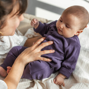 Rib Strampler "Eli" dark purple