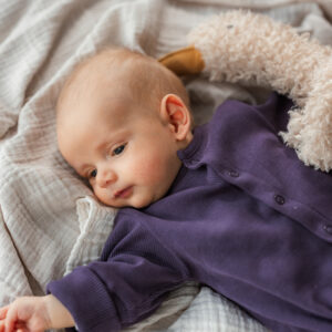 Rib Strampler "Eli" dark purple – Bild 5